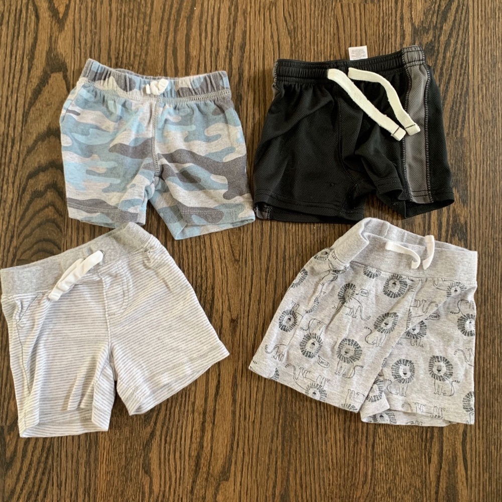 Boys 12 and 18m shorts from Carters (4 pack)